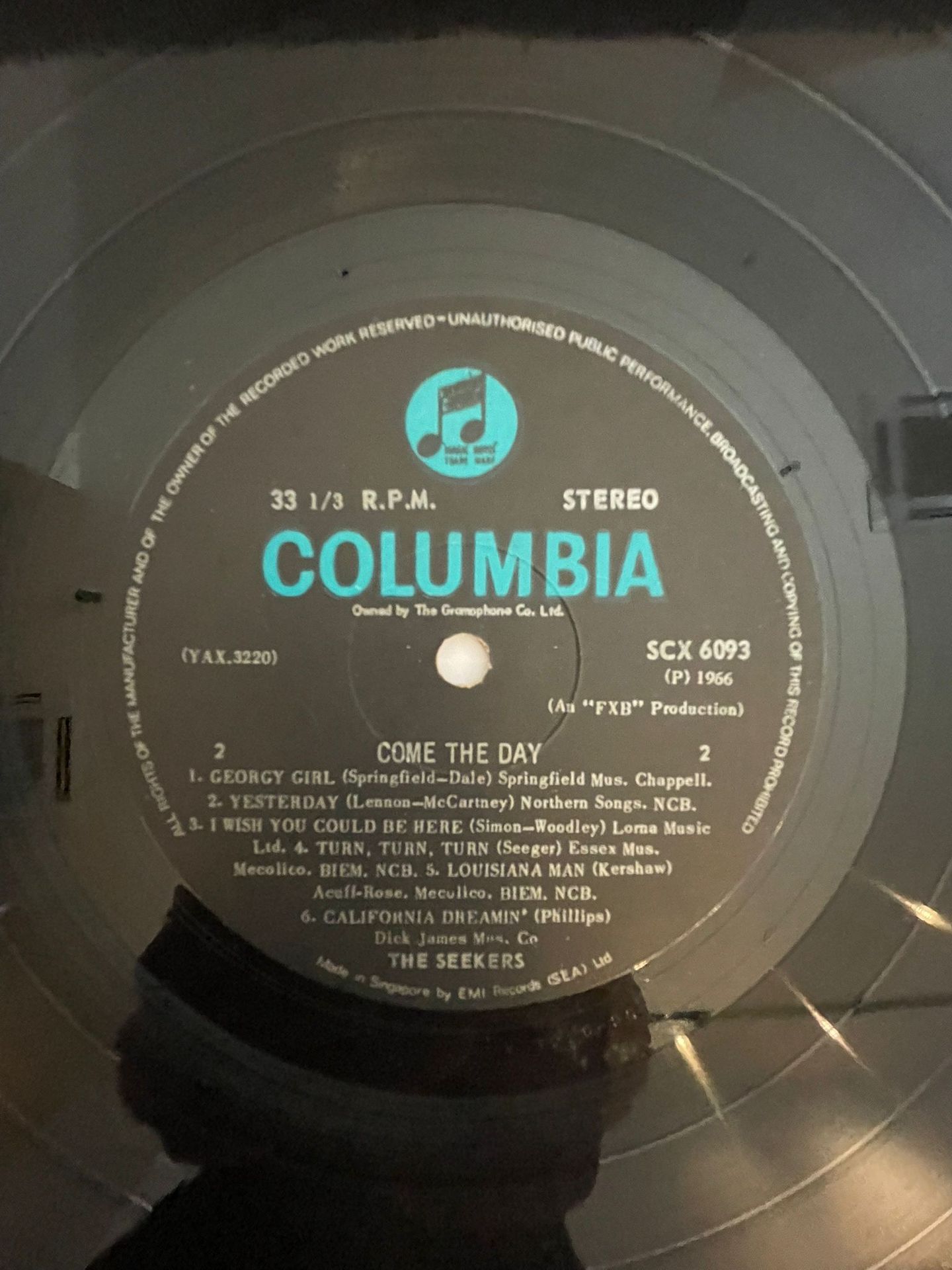 The Seekers - Come The Day | Columbia (SCX 6093) - 5 The Seekers - Come The Day | Columbia (SCX 6093) - 5