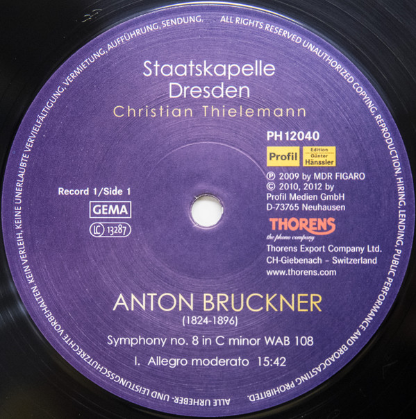 Anton Bruckner , Staatskapelle Dresden , Christian Thielemann - Symphony No. 8 In C Minor Wab 108 | Profil Edition Günter Hänssler (PH12040) - 4