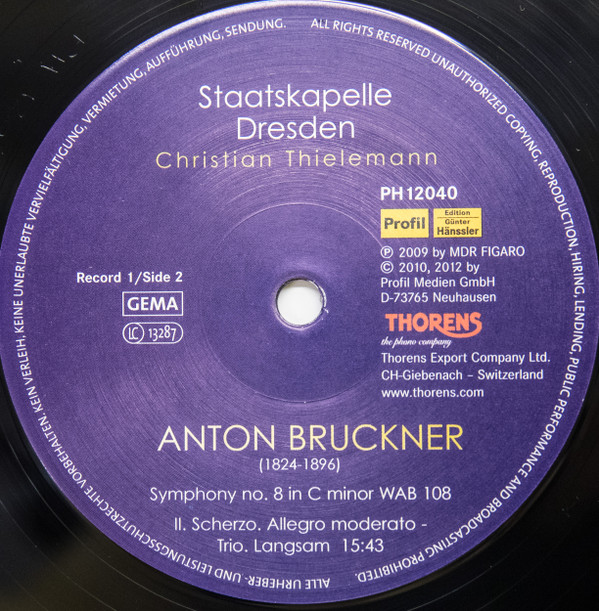 Anton Bruckner , Staatskapelle Dresden , Christian Thielemann - Symphony No. 8 In C Minor Wab 108 | Profil Edition Günter Hänssler (PH12040) - 5