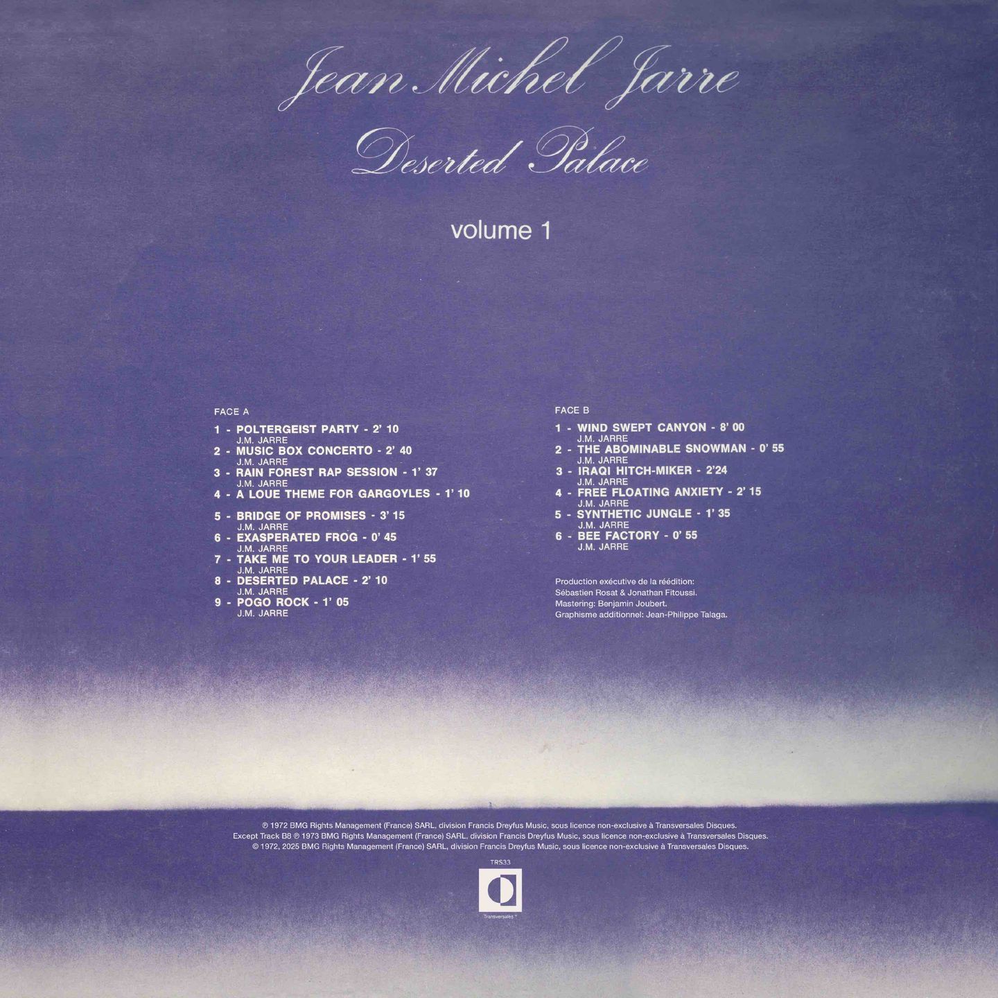 Jean-Michel Jarre - Deserted Palace | Transversales Disques (TRS33RP) - 3