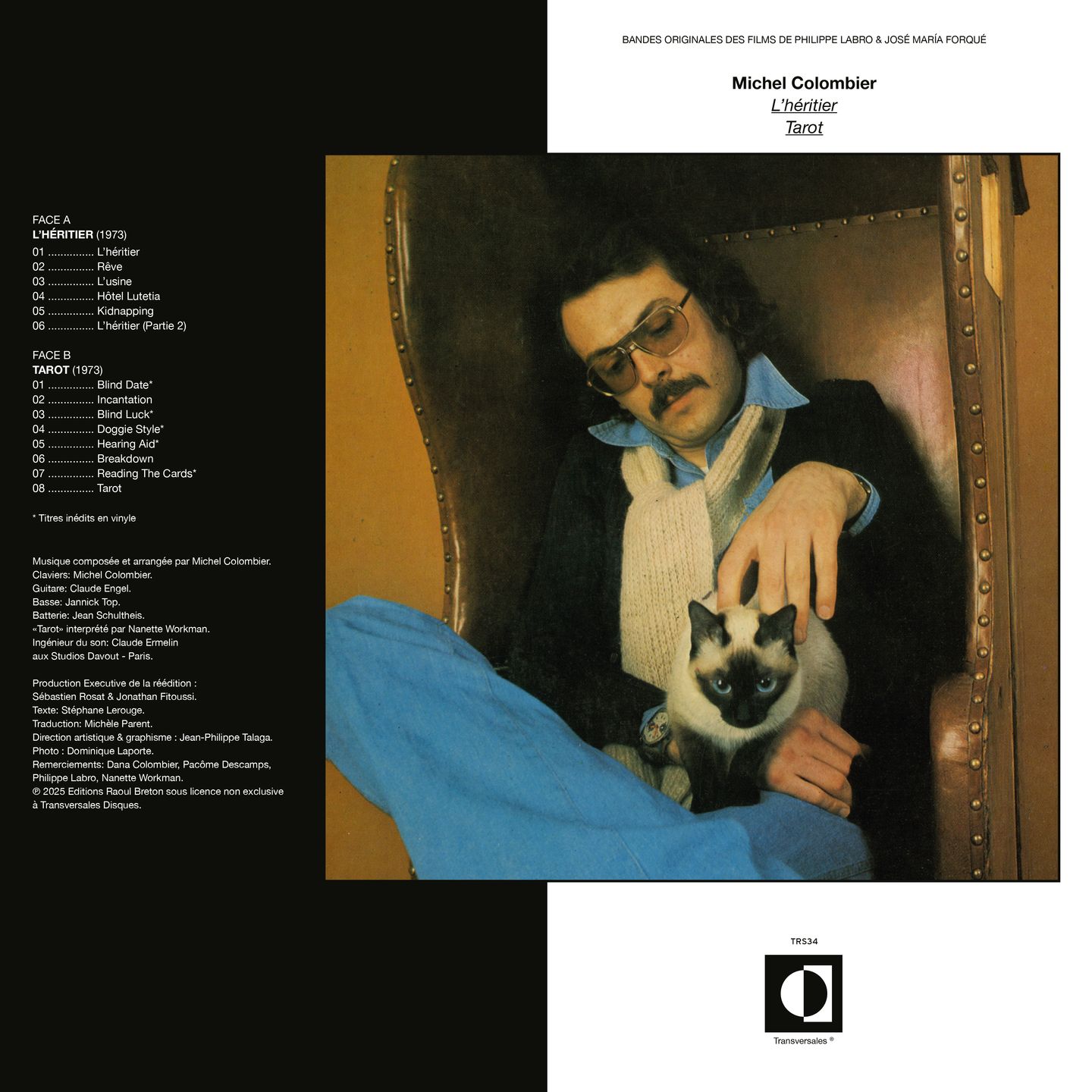 Michel Colombier - L'héritier | Transversales Disques (TRS34) - 2