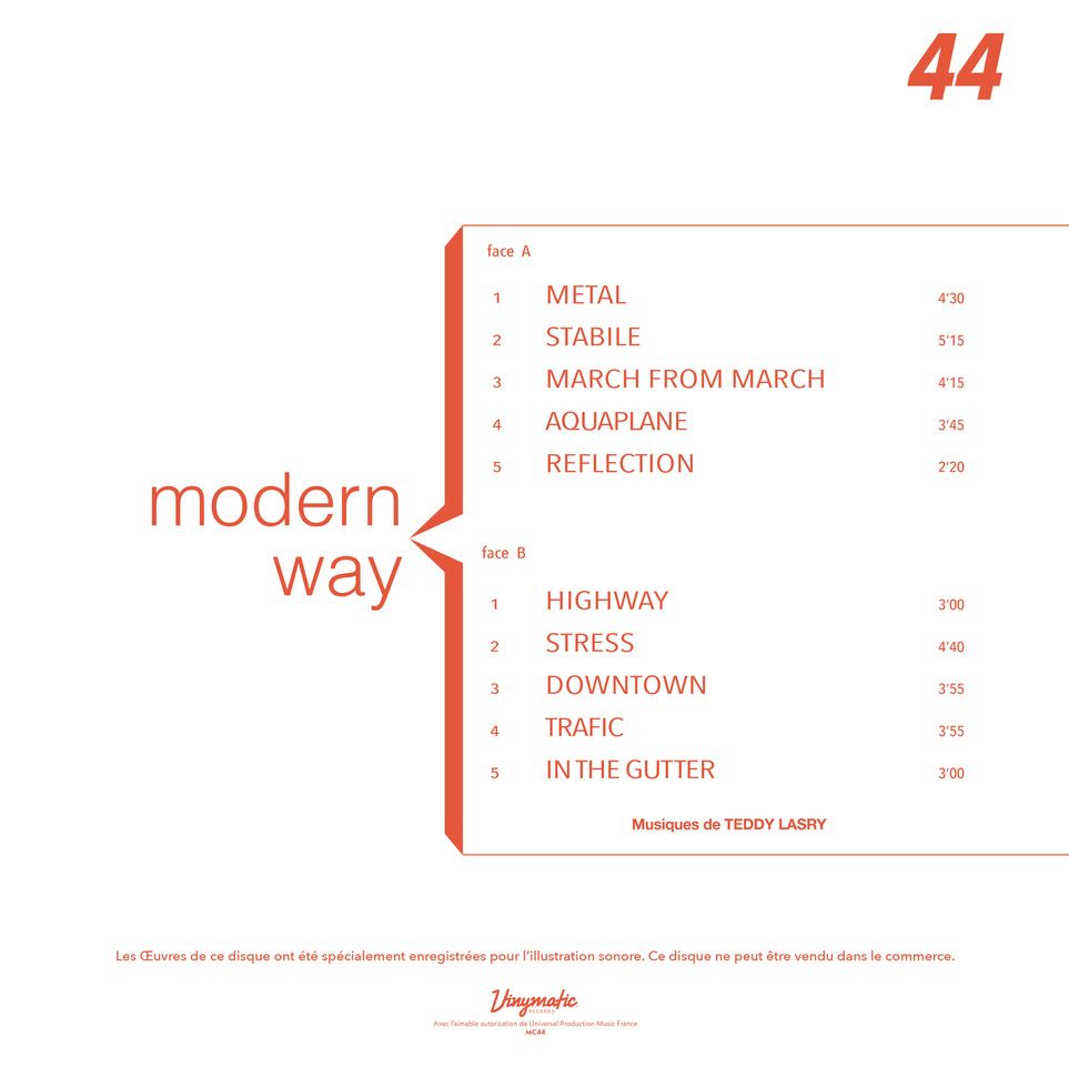 Teddy Lasry - Modern Way | Vinymatic RECORDS (MC44) - 2