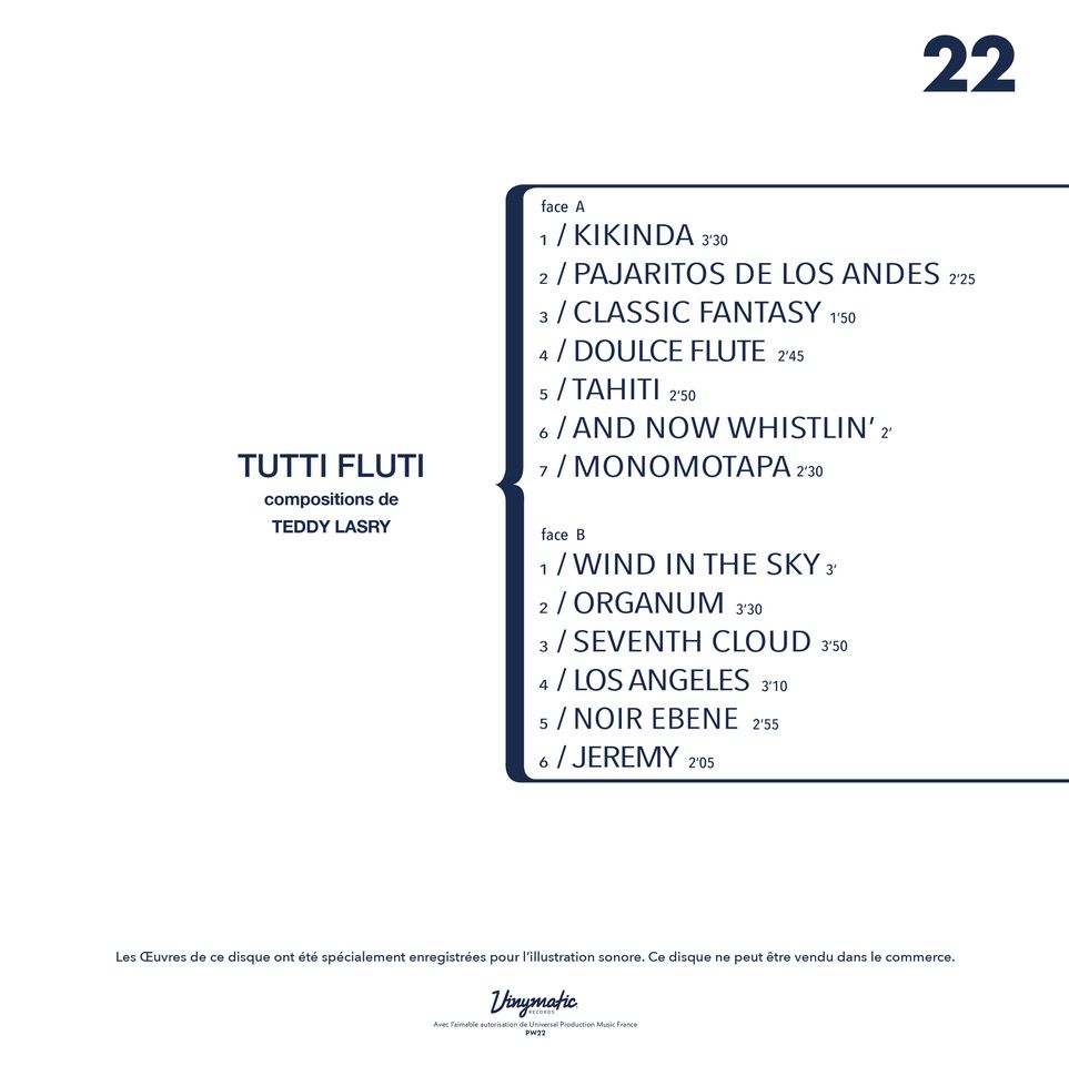 Teddy Lasry - Tutti Fluti | Vinymatic RECORDS (PW22) - 2 Teddy Lasry - Tutti Fluti | Vinymatic RECORDS (PW22) - 2