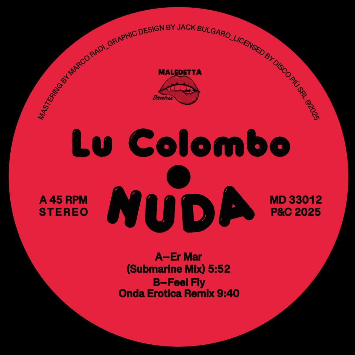 Lu Colombo - Nuda | Maledetta Discoteca (MD33-012) - 3
