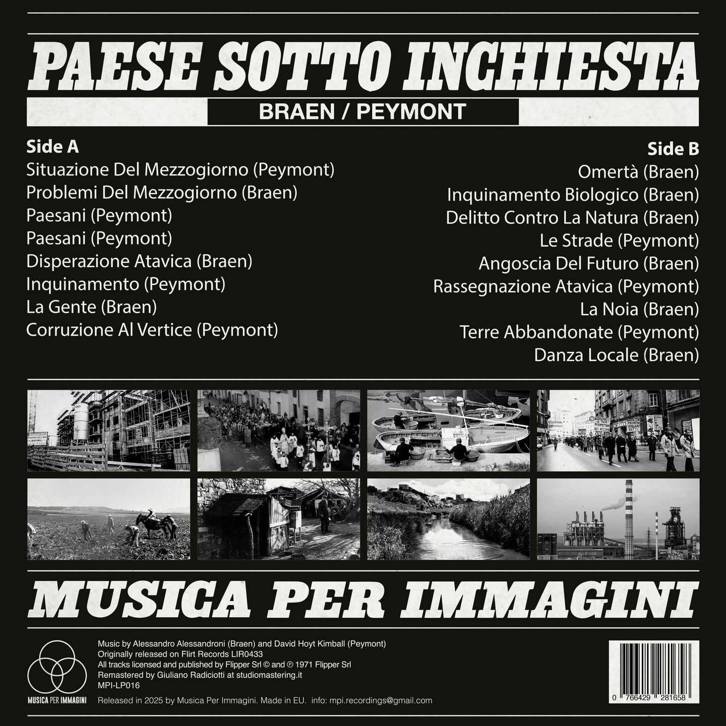 Braen & Peymont - Paese Sotto Inchiesta | Musica Per Immagini (MPI-LP016) - 2 Braen & Peymont - Paese Sotto Inchiesta | Musica Per Immagini (MPI-LP016) - 2