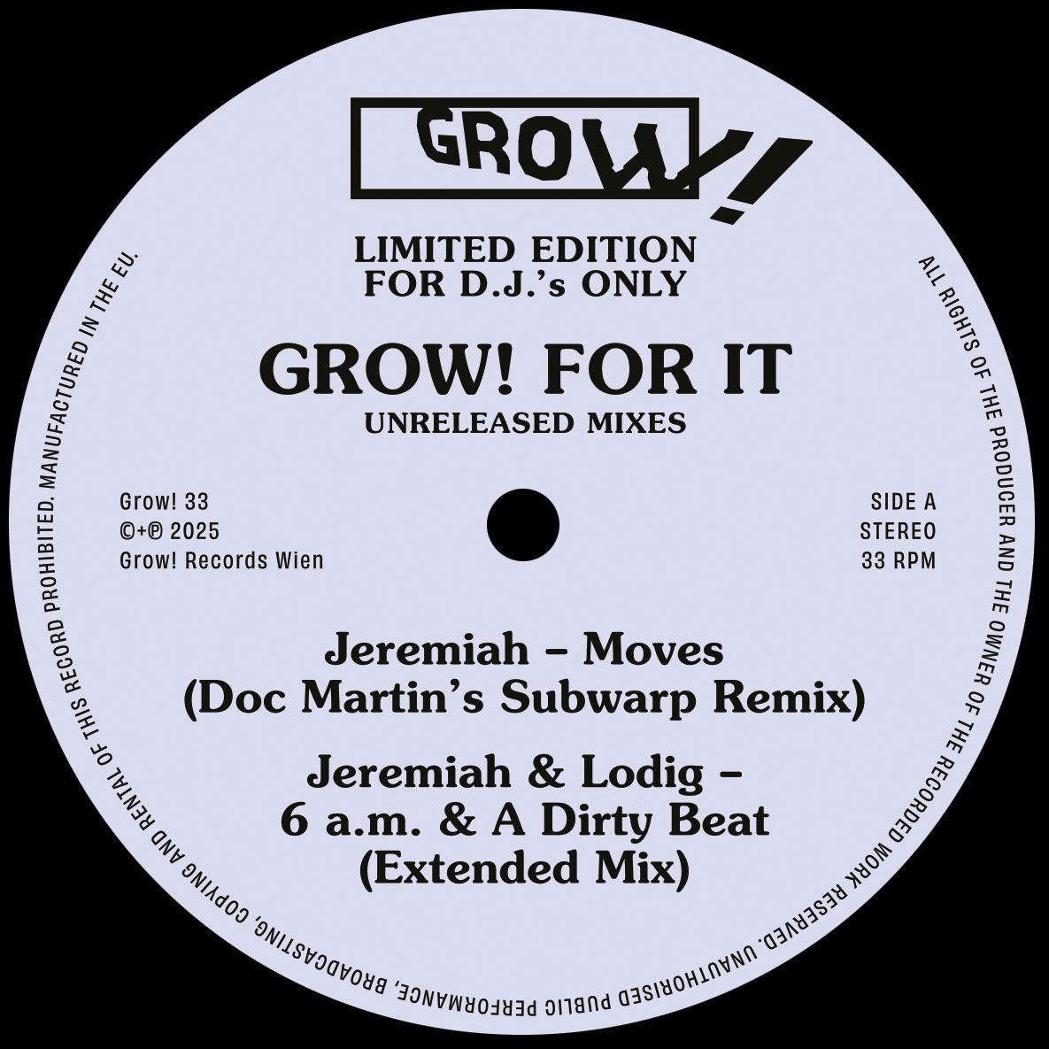 Various - Grow! For It - Unreleased Mixes | Grow! (GROW!33) - 2