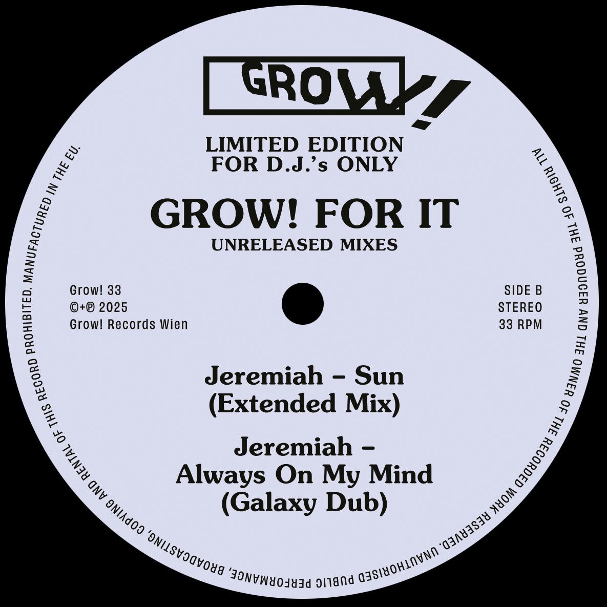 Various - Grow! For It - Unreleased Mixes | Grow! (GROW!33) - 3