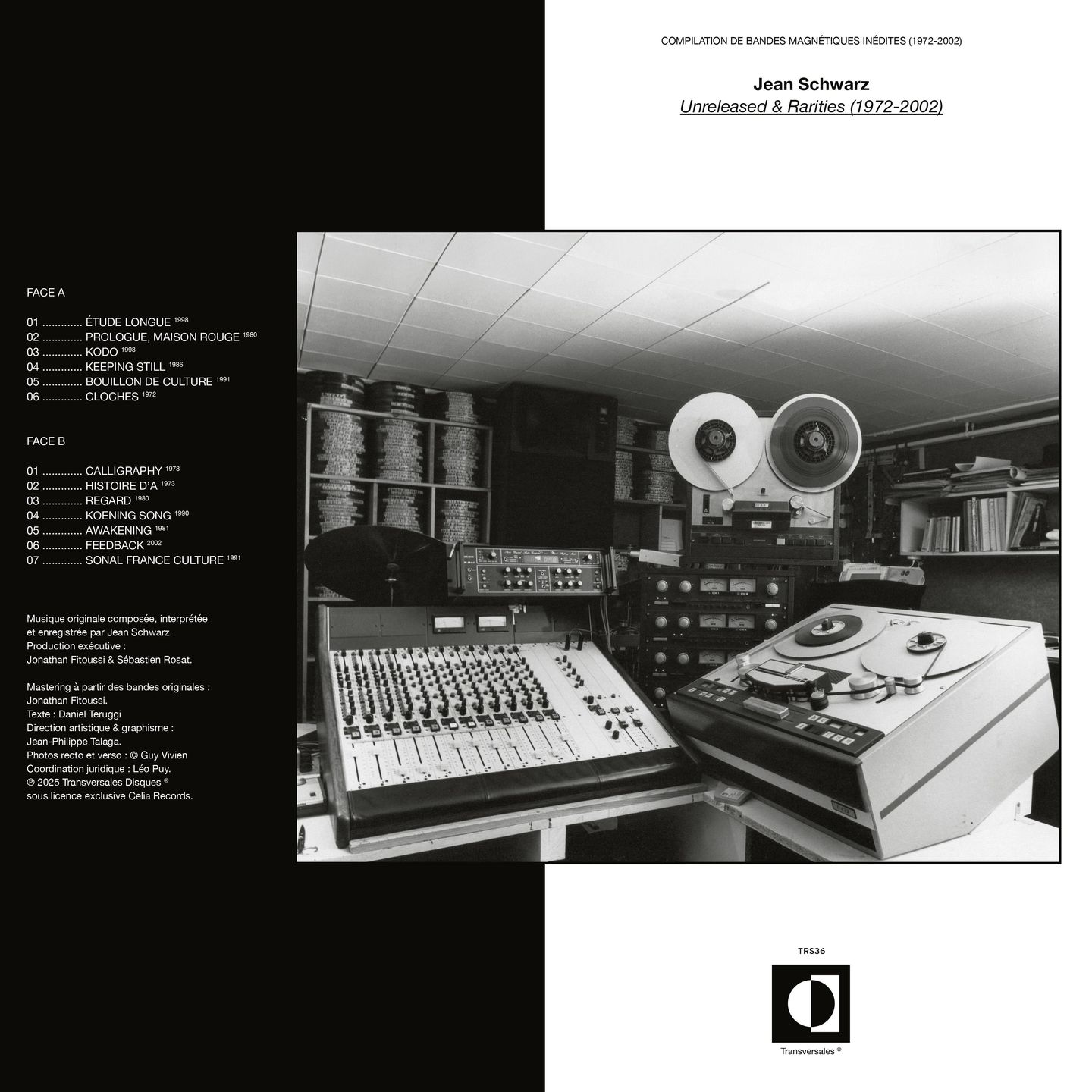 Jean Schwarz - Unreleased & Rarities (1972 - 2002) | Transversales Disques (TRS36) - 2