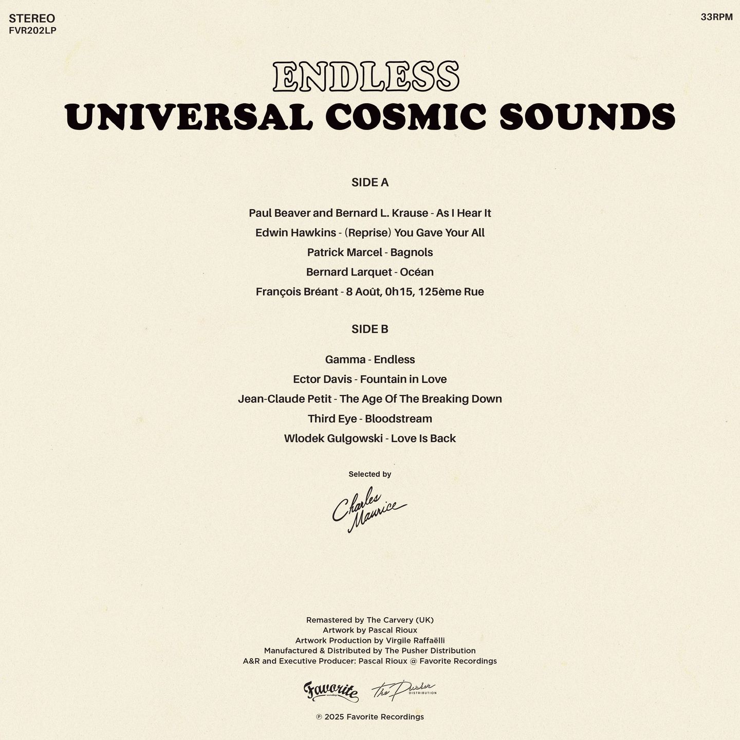 Various Artists - Endless (Universal Cosmic Sounds) | Favorite Recordings (FVR202LP) - 2 Various Artists - Endless (Universal Cosmic Sounds) | Favorite Recordings (FVR202LP) - 2