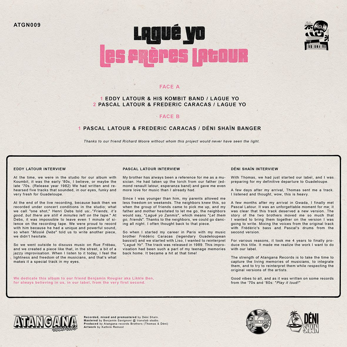 Eddy & Pascal Latour - Les Frères Latour / Lague Yo | Atangana Records (ATGN009) - 2