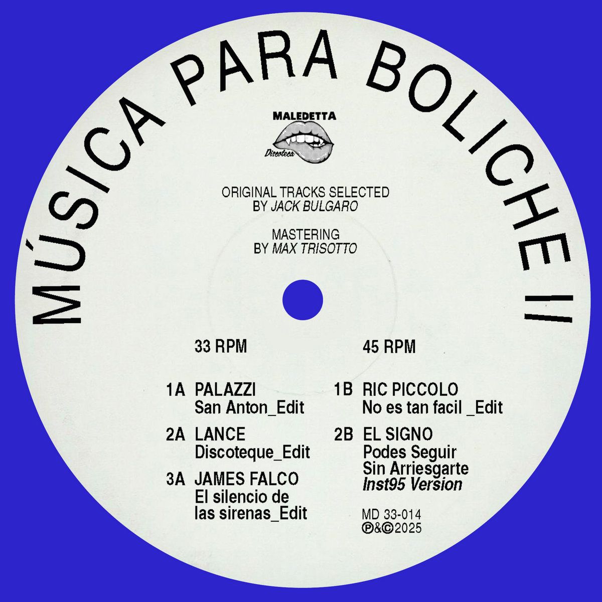Various Artists - Música Para Boliche Vol. II | Maledetta Discoteca (MD33-014) - 3