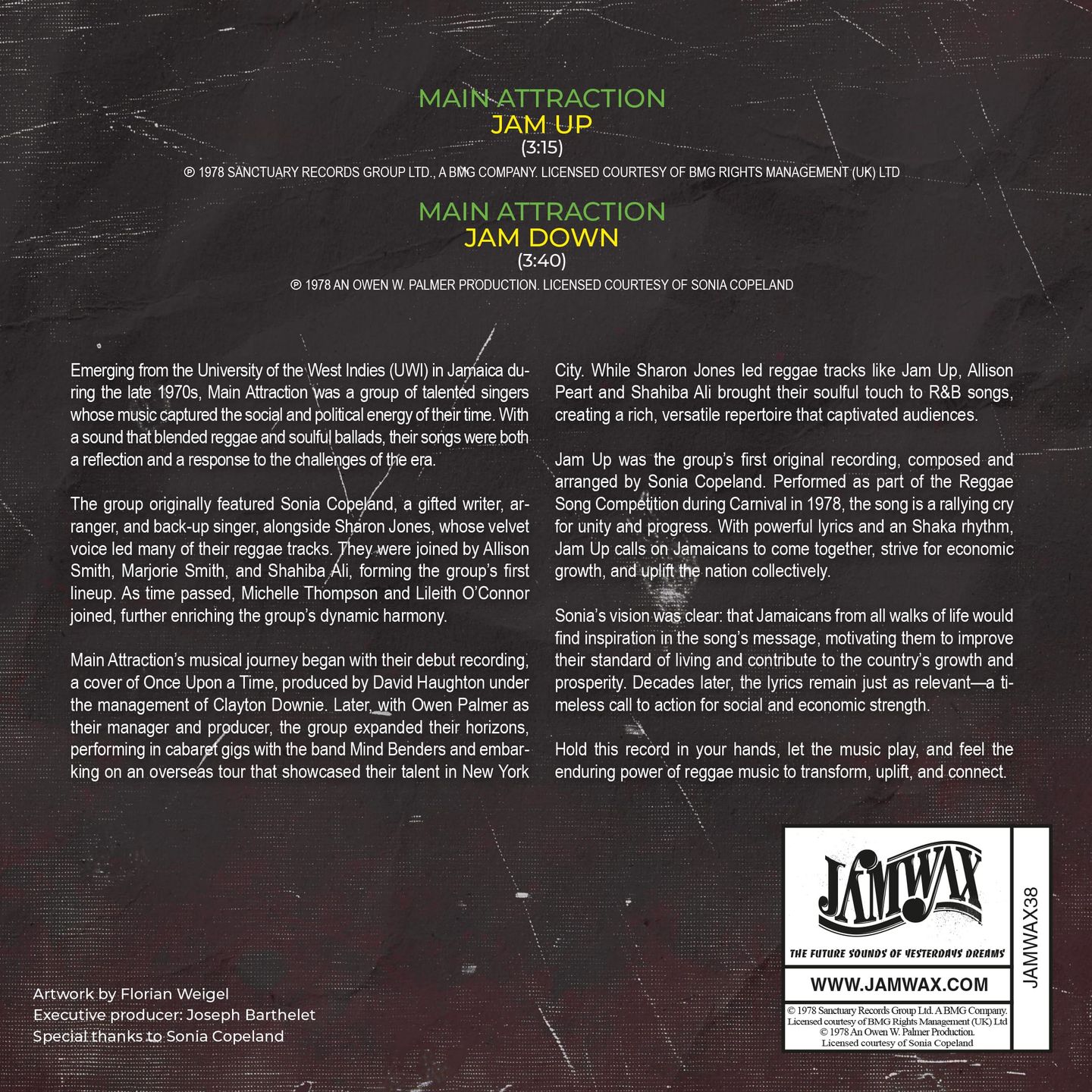 Main Attraction - Jam Up | Jamwax (JAMWAX38) - 2