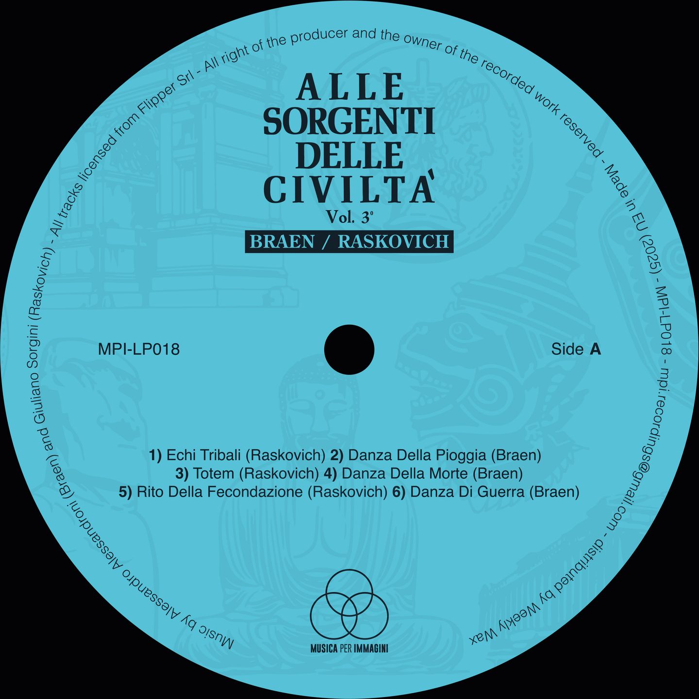 Braen  &  Raskovich - Alle Sorgenti Delle Civiltá Vol. 3 | Musica Per Immagini (MPI-LP018) - 3