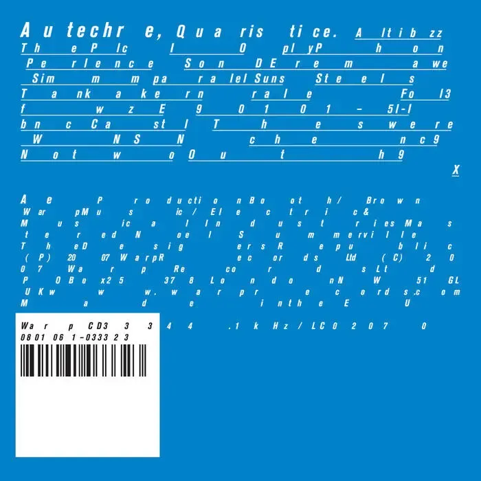Autechre - Quaristice | Warp Records (WARPLP333R)