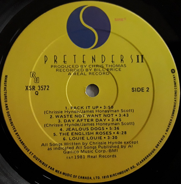 Pretenders - Pretenders II [Vinyl] | Sire (XSR 3572) - 4