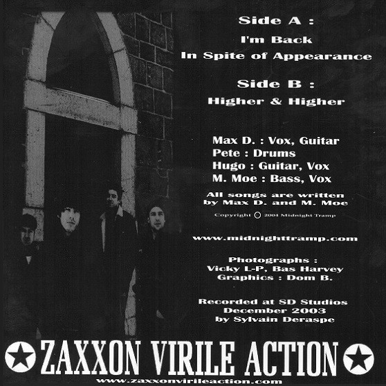 Midnight Tramp - I'm Back (7") [Vinyl] | Zaxxon Virile Action (ZVA11) - 2