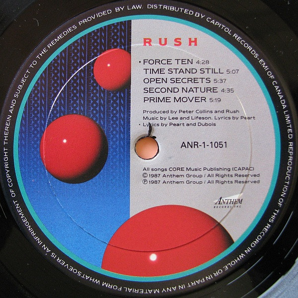 Rush - Hold Your Fire [Vinyl] | Anthem (ANR-1-1051) - 3
