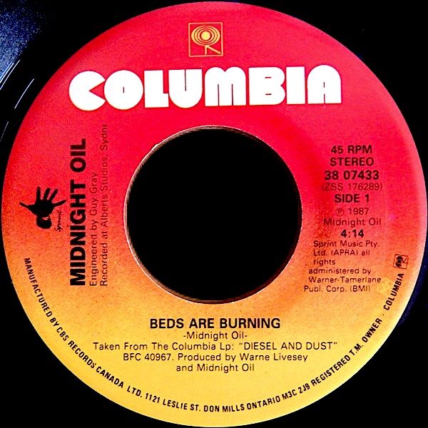 Midnight Oil - Beds Are Burning (7") [Vinyl] | Columbia (38 07433) - main