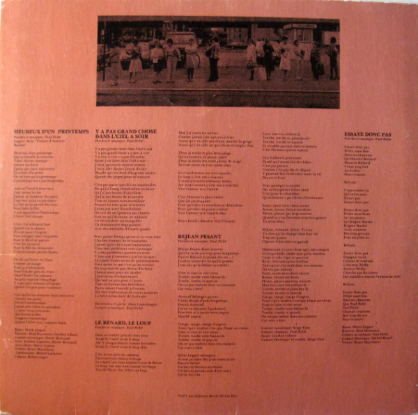 Paul Piché - À Qui Appartient Le Beau Temps? [Vinyl] | Kébec-Disc (KD-932) - 5