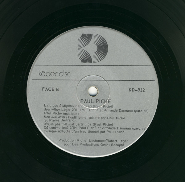 Paul Piché - À Qui Appartient Le Beau Temps? [Vinyl] | Kébec-Disc (KD-932) - 4
