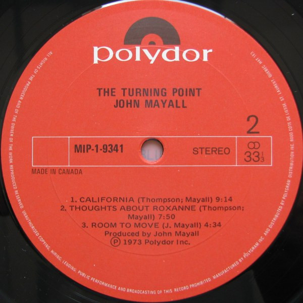 John Mayall - The Turning Point [Vinyl] | Polydor (MIP-1-9341) - 4