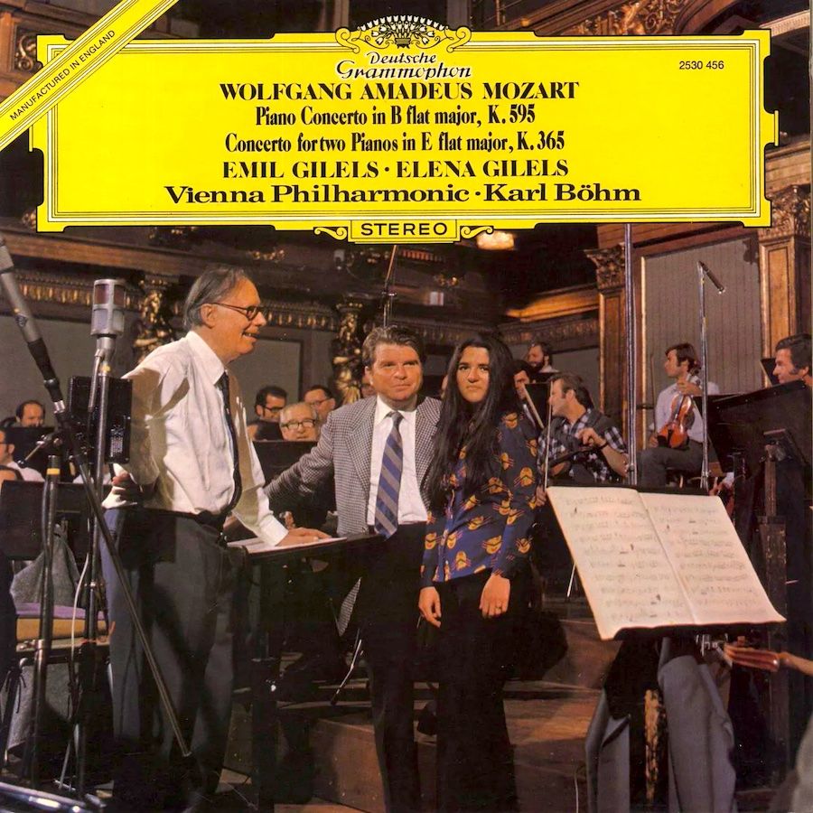 Wolfgang Amadeus Mozart / Emil Gilels , Elena Gilels , Karl Böhm , Wiener Philharmoniker - Klavierkonzert B-dur • Piano Concerto In B Flat Major KV 595 / Konzert Für Zwei Klaviere Es-dur • Concerto For Two Pianos In E Flat Major KV 365 [Vinyl] | Deutsche Grammophon (2530 456) - main