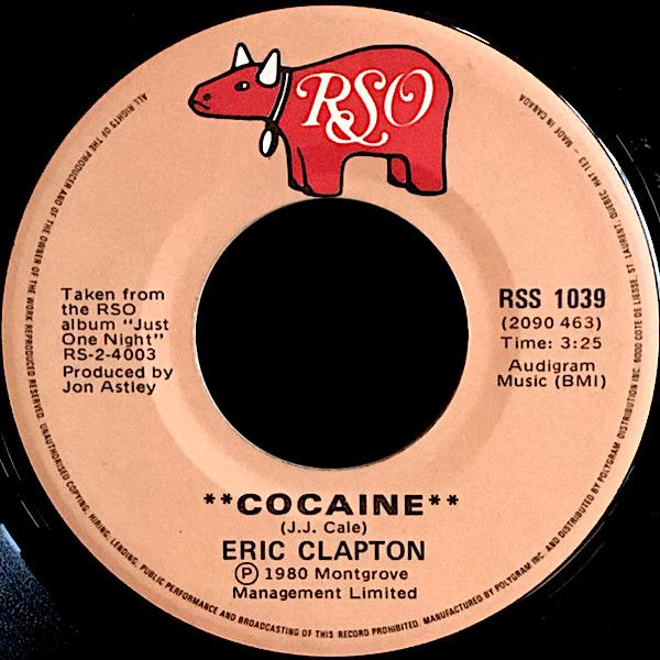 Eric Clapton - Cocaine / Tulsa Time (7") [Vinyl] | RSO (RSS 1039) - main