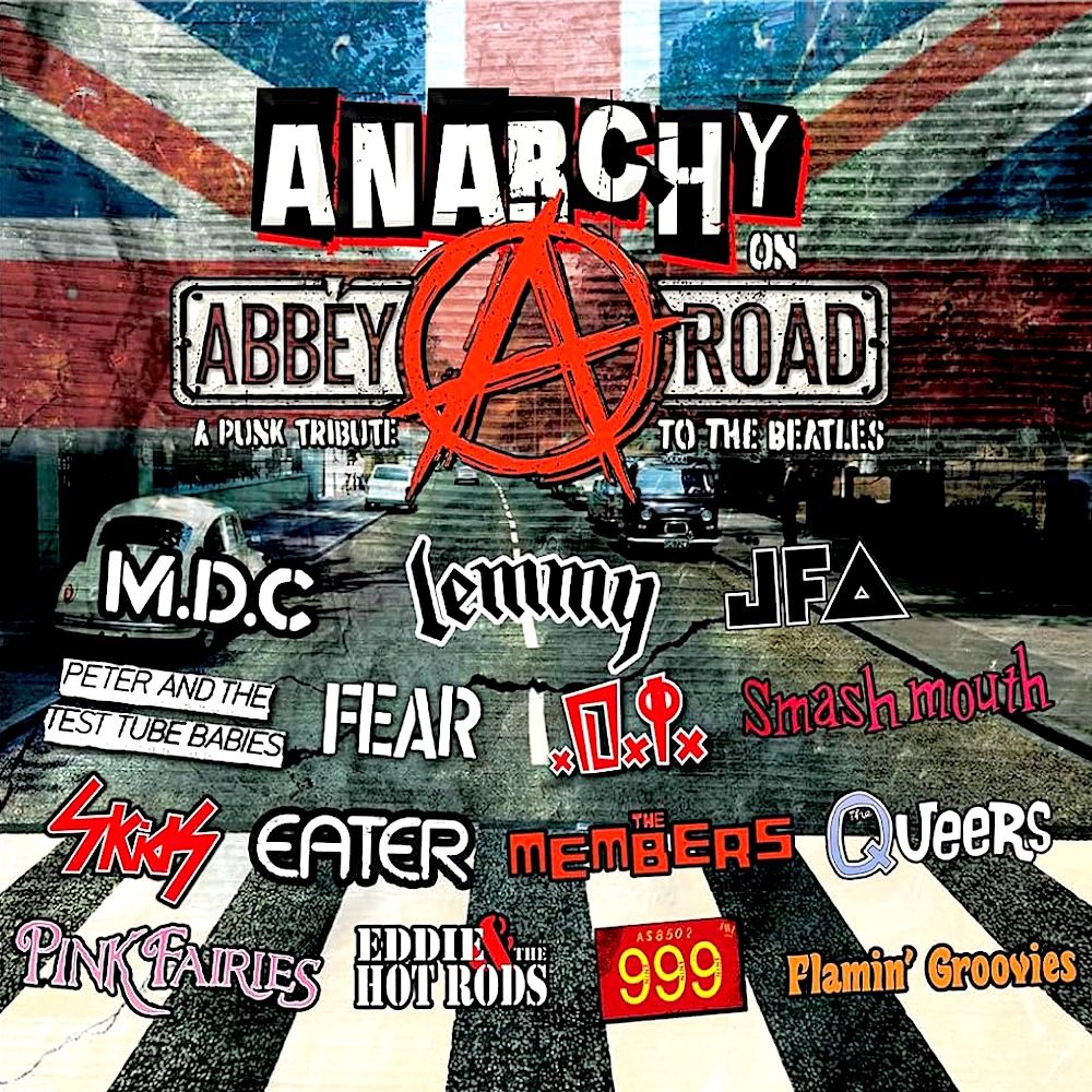 Various - Anarchy On Abbey Road - A Punk Tribute To The Beatles (Limited Edition - Red Marble Vinyl) [Vinyl] | Cleopatra (CLO 6547)