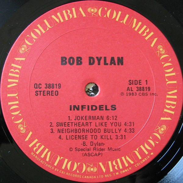 Bob Dylan - Infidels [Vinyl] | Columbia (QC 38819) - 3