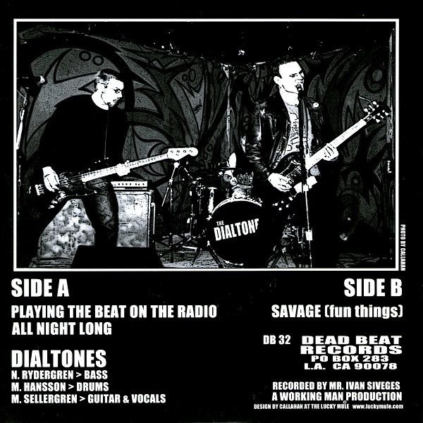 The Dialtones - Playing The Beat On The Radio (7") [Vinyl] | Dead Beat Records (DB 32) - 2