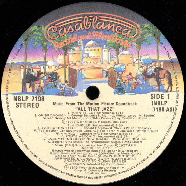 Various - All That Jazz - Music From The Original Motion Picture Soundtrack [Vinyl] | Casablanca (NBLP 7198) - 3