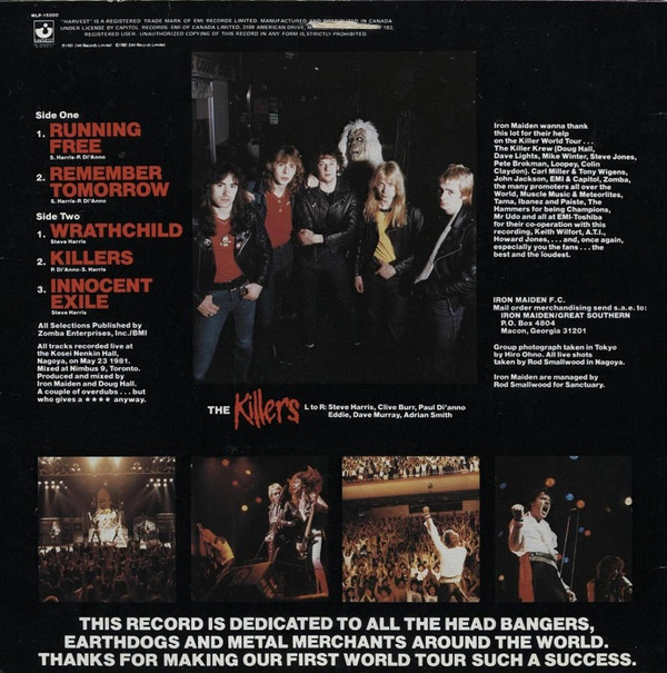 Iron Maiden - Maiden Japan [Vinyl] | Harvest (MLP-15000) - 2