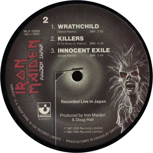 Iron Maiden - Maiden Japan [Vinyl] | Harvest (MLP-15000) - 4