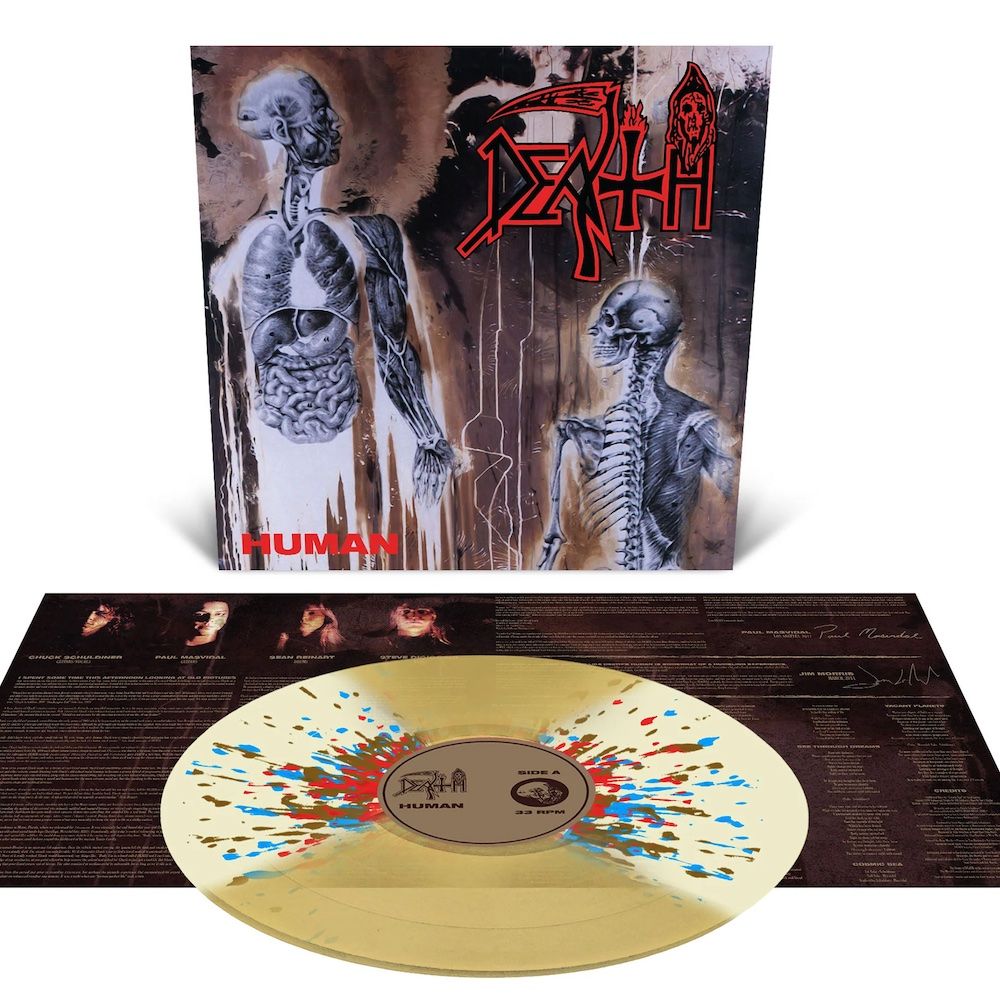 Death - Human (Limited Edition - Bone White Butterfly Wings And Aqua Blue, Red And Brown Splatter Vinyl) [Vinyl] | Relapse Records (RR7165) - 2
