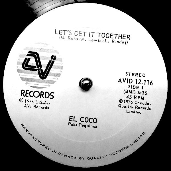 El Coco - Let's Get It Together / Fait Le Chat (12") [Vinyl] | AVI Records (AVID 12-116)