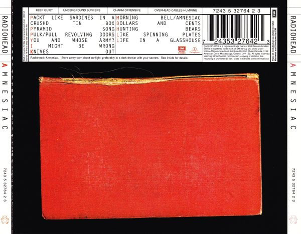Radiohead - Amnesiac (CD) | Parlophone (7243 5 32764 2 3) - 2
