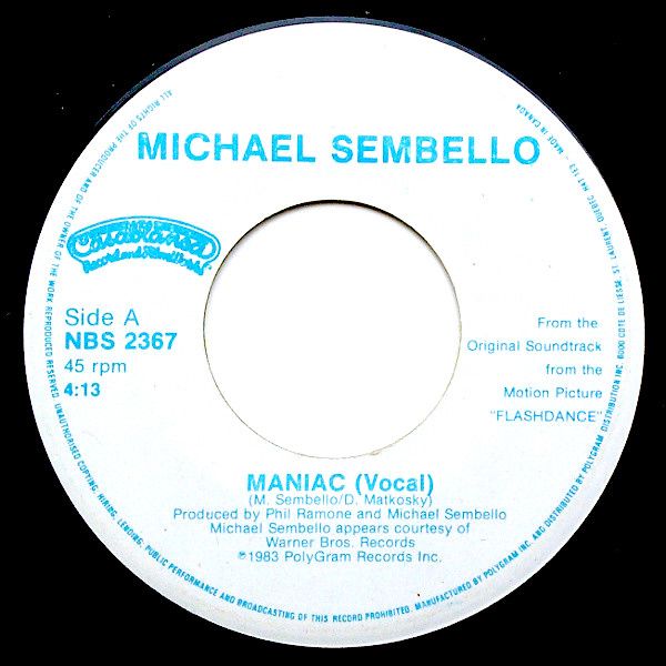 Michael Sembello - Maniac (7") [Vinyl] | Casablanca (NBS 2367)