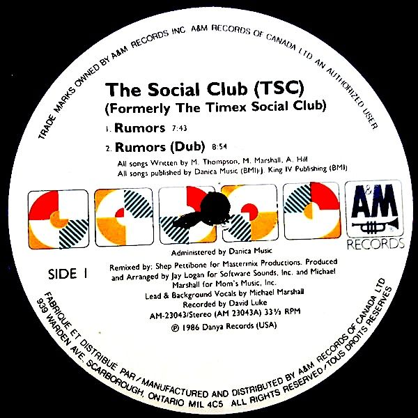 Timex Social Club - Rumors (12") [Vinyl] | A&M Records (AM-23043) - main
