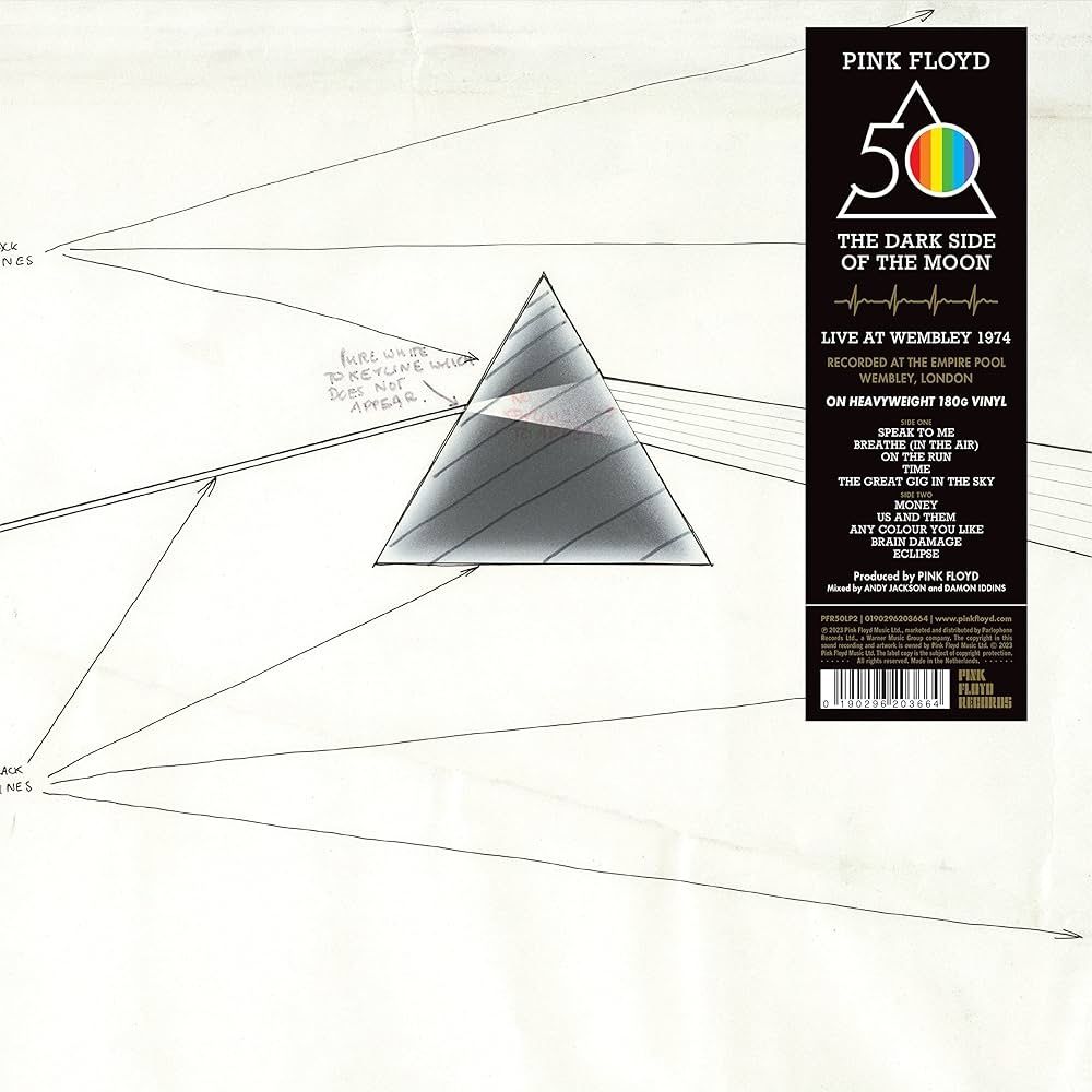 Pink Floyd - The Dark Side Of The Moon [Live At Wembley 1974] (50th Anniversary) [Vinyl] | Pink Floyd Records (PFR50LP2)