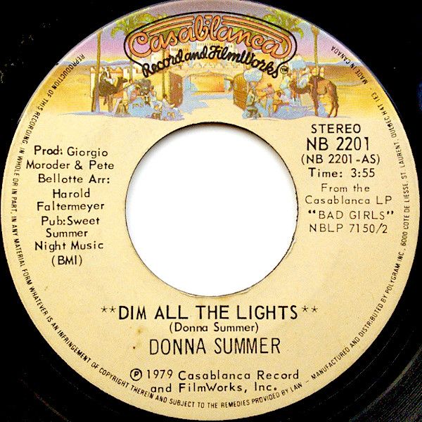 Donna Summer - Dim All The Lights / There Will Always Be A You (7") [Vinyl] | Casablanca (NB 2201)
