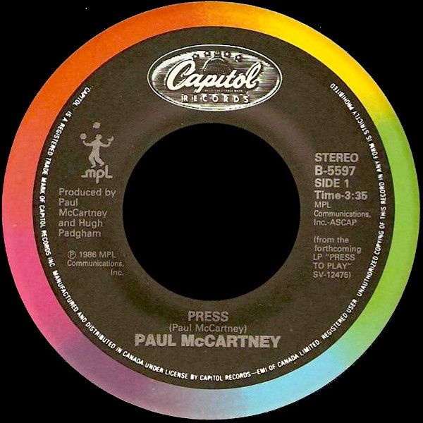 Paul McCartney - Press / It's Not True (7") [Vinyl] | Capitol Records (B-5597) - main