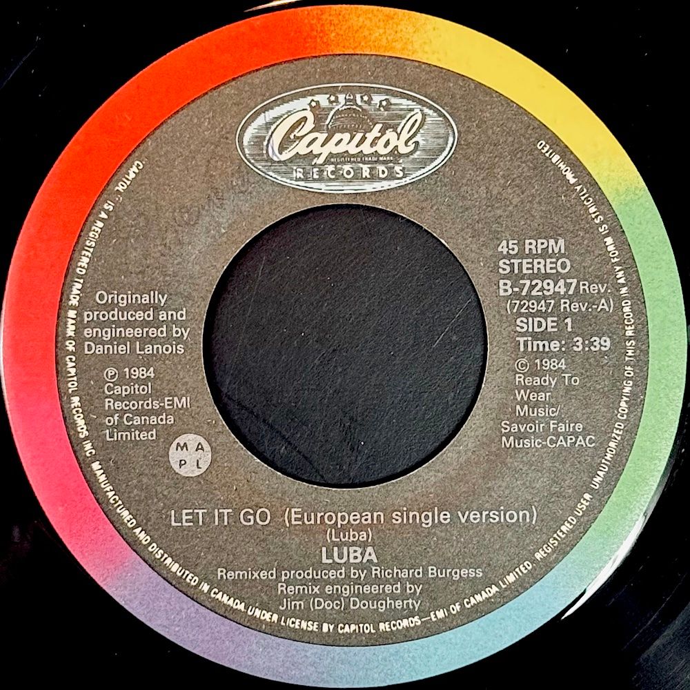 Luba - Let It Go (7") [Vinyl] | Capitol Records (B-72947) - main