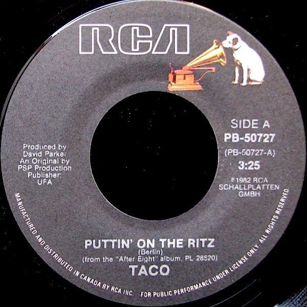 Taco - Puttin' On The Ritz / Livin' In My Dreamworld (7") [Vinyl] | RCA (PB-50727)