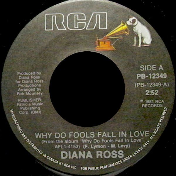 Diana Ross - Why Do Fools Fall In Love / Think I'm In Love (7") [Vinyl] | RCA (PB-12349)