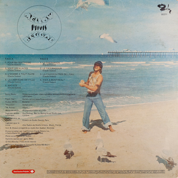 Claude Dubois - Mellow Reggae [Vinyl] | Barclay (80271) - 2