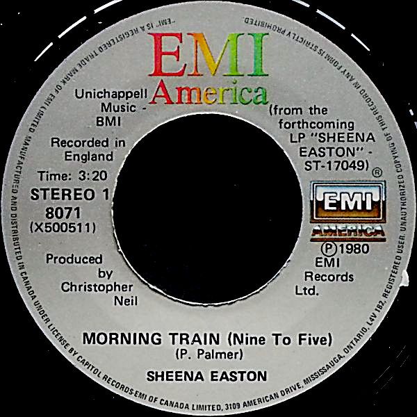 Sheena Easton - Morning Train (Nine To Five) / Calm Before The Storm (7") [Vinyl] | EMI America (8071) - main