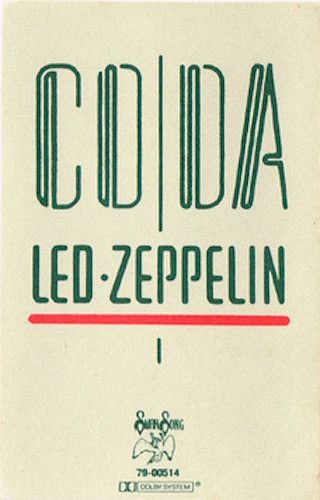 Led Zeppelin - Coda [Cassette] | Swan Song (79-00514)