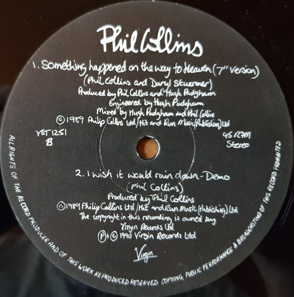 Phil Collins - Something Happened On The Way To Heaven | Virgin (VST 1251) - 4 Phil Collins - Something Happened On The Way To Heaven | Virgin (VST 1251) - 4