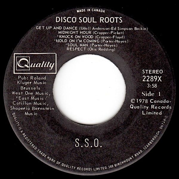 The S.S.O. Orchestra - Disco Soul Roots (7") [Vinyl] | Quality (2289X)