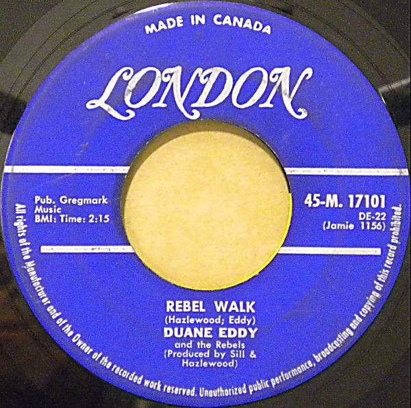 Duane Eddy And The Rebels - Because They're Young | London Records (45-M. 17101) - 2 Duane Eddy And The Rebels - Because They're Young | London Records (45-M. 17101) - 2